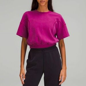 Lululemon Softstreme Gathered T-Shirt in the color Magenta